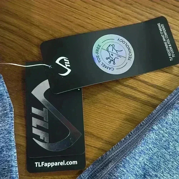 NWT TLF React Seamless, Camel Toe Free Leggings, Heather blue women’s size Large - Picture 2 of 8